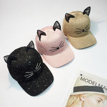 New Arrival Women Cat Ear Pattern Sequin Baseball Cap Women Men Snapback Caps Hip Hop Hats For Women 2017 Summer Spring #23