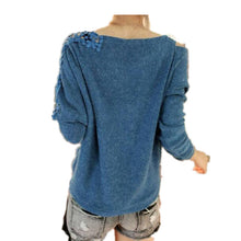 New Autumn Winter Female Knitting Patchwork Sweater Plus Size Embroidery Thin Knitted Long Sleeve O-neck Pullovers 70249
