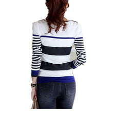 New Autumn Winter Female Patchwork Knitting Sweater Plus Size Thin Knitted Long Sleeve O-neck with Button Pullovers 70245