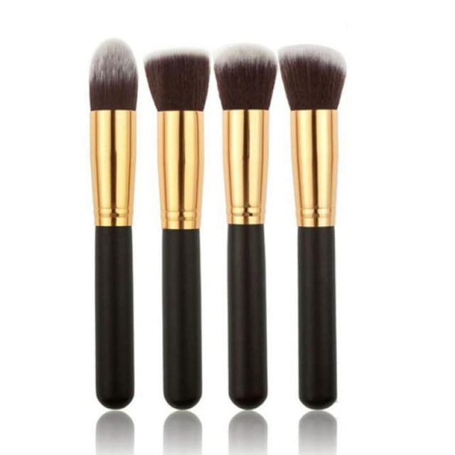 New Designed 4 Pcs Black Synthetic Kabuki Flat Foundation Brush Single Makeup Cosmetic Brush pinceles maquillaje Anne
