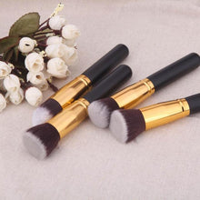 New Designed 4 Pcs Black Synthetic Kabuki Flat Foundation Brush Single Makeup Cosmetic Brush pinceles maquillaje Anne