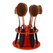 New Designer 10*7.8/3.93*3.07" 6 Hole Oval Makeup Brush Holder Drying Rack Organizer Cosmetic Shelf Tool Anne