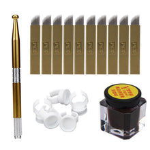 New Fashion Microblading Permanent 3D Makeup Eyebrow Tattoo Needle Pen Pigment Kit Plastic,Stainless Steel Material Anne