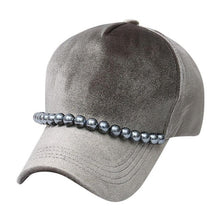 New Fashion Pearls Baseball Cap Women Luxury Solid Cotton Adjustable Hip-Hop Snapback Hats Women Winter Spring Autumn 2017 &02
