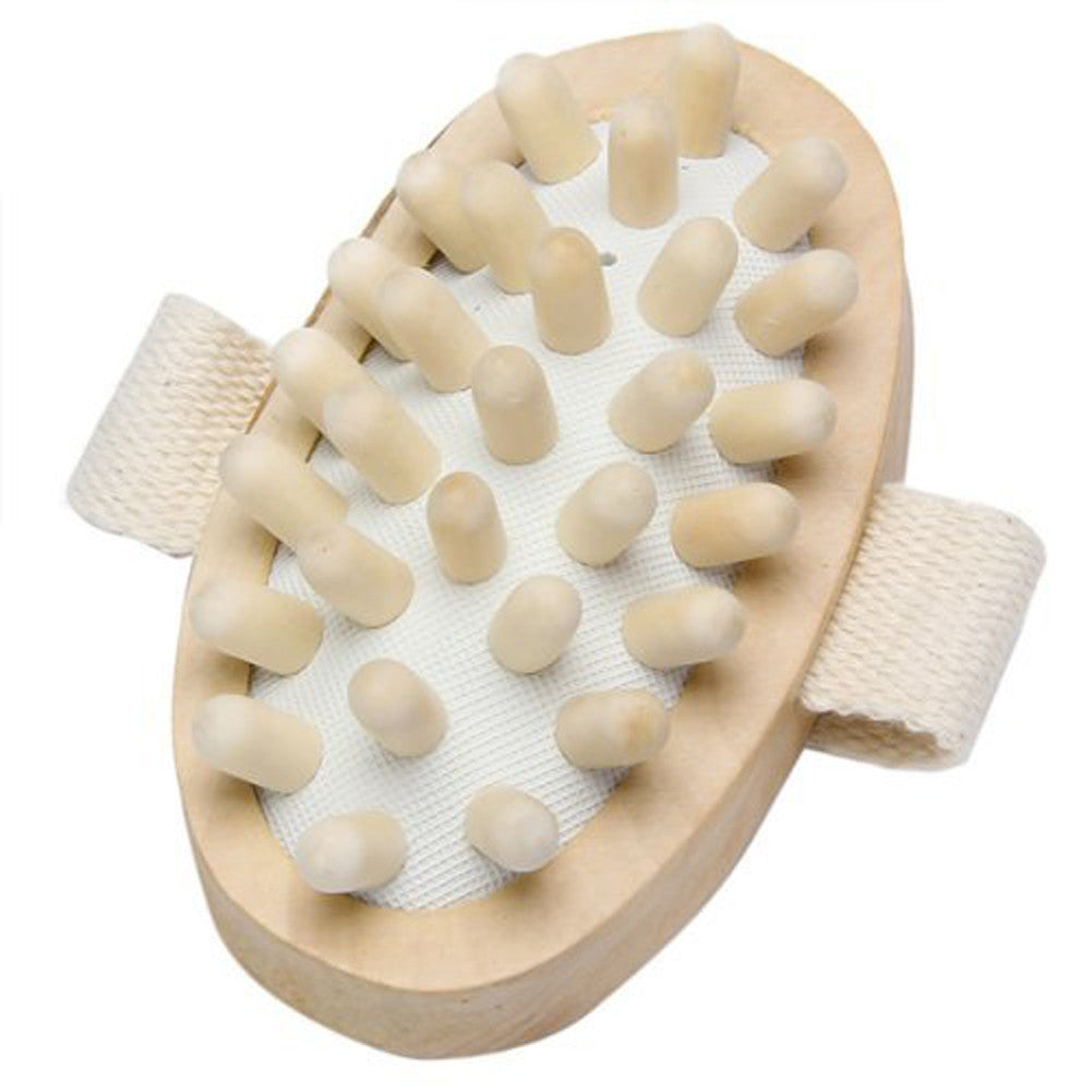 New Hand-Held Natural Wood Massager Body Brush Cellulite Reduction Slimming Massager