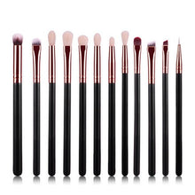 New Hot 12Pcs Cosmetic Brush Makeup Brush Sets Kits Tools wool fiber + aluminum + wooden handle maquiagem pinceis 2017 Anne