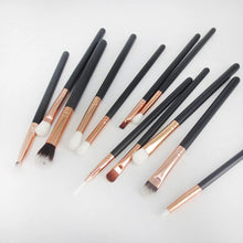 New Hot 12Pcs Cosmetic Brush Makeup Brush Sets Kits Tools wool fiber + aluminum + wooden handle maquiagem pinceis 2017 Anne