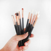 New Hot 12Pcs Cosmetic Brush Makeup Brush Sets Kits Tools wool fiber + aluminum + wooden handle maquiagem pinceis 2017 Anne