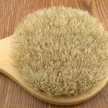 New Natural Bristle Long Horse Hair Handle Wooden Wood Bath Shower Body Back Brush Spa Scrubber