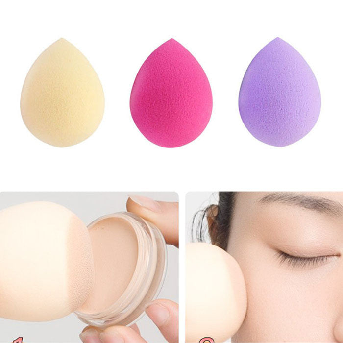 New Nice 3PCS Pro Beauty Flawless Makeup Foundation Puff Water Droplets Sponge Brighting