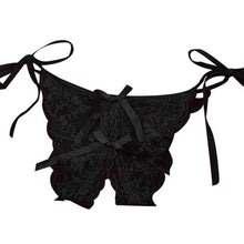 New Sexy Lace G-String For Women Open Crotch Bownot Solid Underwear Lady's Thongs And Pantes Lace Underpanties Lingerie 1215#