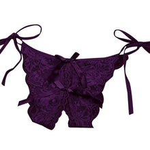 New Sexy Lace G-String For Women Open Crotch Bownot Solid Underwear Lady's Thongs And Pantes Lace Underpanties Lingerie 1215#