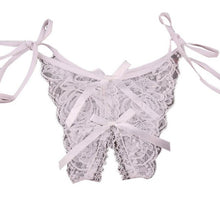 New Sexy Lace G-String For Women Open Crotch Bownot Solid Underwear Lady's Thongs And Pantes Lace Underpanties Lingerie 1215#