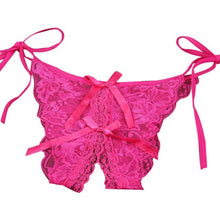 New Sexy Lace G-String For Women Open Crotch Bownot Solid Underwear Lady's Thongs And Pantes Lace Underpanties Lingerie 1215#