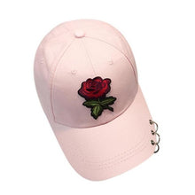 New Summer Women 2017 Casual Baseball Cap Flower Embroidery Hat Cap Pink Black White Snapback Hats Women Men #01