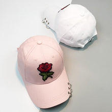 New Summer Women 2017 Casual Baseball Cap Flower Embroidery Hat Cap Pink Black White Snapback Hats Women Men #01