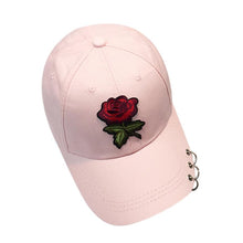 New Summer Women 2017 Casual Baseball Cap Flower Embroidery Hat Cap Pink Black White Snapback Hats Women Men #01