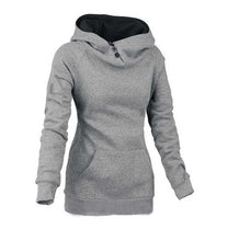 New Thick Women Hat Cap Hoody High Quality Outerwear Pullovers with Button and Pocket 70209
