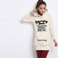 New Thicken Korean Women Hip-length Long Hat Cap Hoody Hoodies Hooded Outerwear Sweatshirt Casual Pullovers 70107