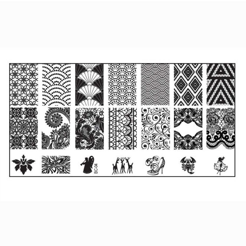 New Top Fashion 1PCS Nail Stamp Stamping Image Plate Print Nail Art Template DIY regular polish on your nail Anne