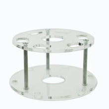 New Top Fashion 6 Hole Oval Makeup Brush Holder Drying Rack Organizer Cosmetic Shelf Tool sturdy clear acrylic Anne