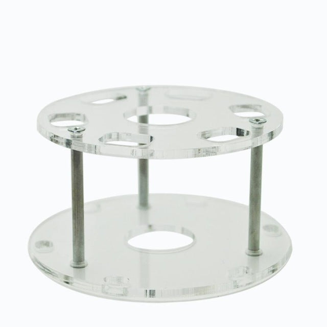 New Top Fashion 6 Hole Oval Makeup Brush Holder Drying Rack Organizer Cosmetic Shelf Tool sturdy clear acrylic Anne