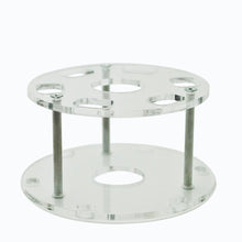 New Top Fashion 6 Hole Oval Makeup Brush Holder Drying Rack Organizer Cosmetic Shelf Tool sturdy clear acrylic Anne