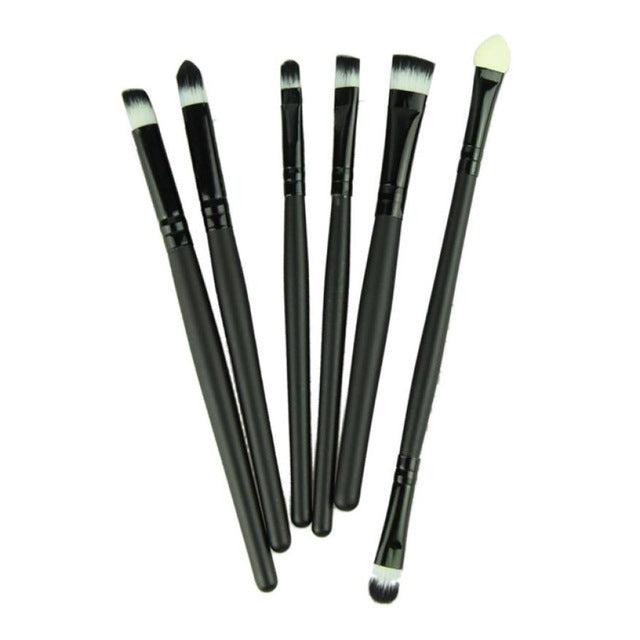 New Top Fashion 6pcs Make Up Tool Eye Brush Eyeshadow Eyeliner Nose Smoky Eyebrow Comestic Set pincel oval Anne