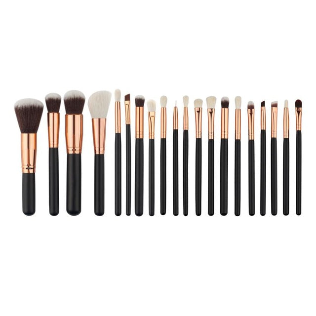 New Top Fashion Nylon Hair 18.5*12*2 cm 20PCS Make Up Foundation Eyebrow Eyeliner Blush Cosmetic Concealer Brushes Anne