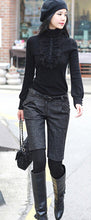 New Turtleneck Ruffles Knitted Pullover Plus Size Casual Slim Pullover For Women 2017 Autumn Winter sweater S-4XL 9678