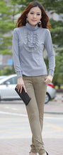 New Turtleneck Ruffles Knitted Pullover Plus Size Casual Slim Pullover For Women 2017 Autumn Winter sweater S-4XL 9678