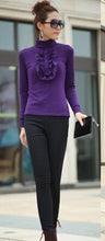 New Turtleneck Ruffles Knitted Pullover Plus Size Casual Slim Pullover For Women 2017 Autumn Winter sweater S-4XL 9678