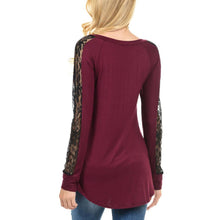 New Women Lace Stitching Long Sleeve O-Neck Tee Tops Female Solid Autumn Winter Basic T Shirt Women camisas femininas 2016 #1122