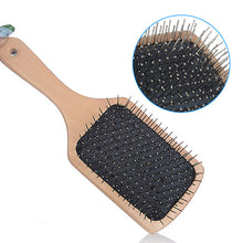 New Wooden Handle Massage Hair Brush with Metal Pins Message Comb with Air Cushion