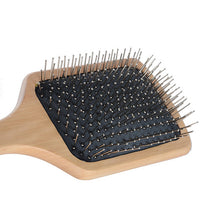 New Wooden Handle Massage Hair Brush with Metal Pins Message Comb with Air Cushion