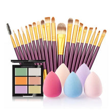New fashion high quality 6-Color Concealer +20 Makeup Brush + Water Puff Puff Powder Puff pincel de base Anne