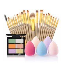 New fashion high quality 6-Color Concealer +20 Makeup Brush + Water Puff Puff Powder Puff pincel de base Anne