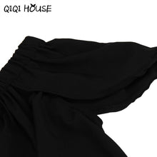 Off Shoulder Blouse Slash Neck Black Short Sleeve Tops Loose Casual Blouse Sobretudo Feminino#C819