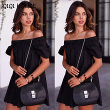 Off Shoulder Blouse Slash Neck Black Short Sleeve Tops Loose Casual Blouse Sobretudo Feminino#C819