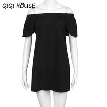 Off Shoulder Blouse Slash Neck Black Short Sleeve Tops Loose Casual Blouse Sobretudo Feminino#C819