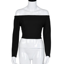 Off Shoulder Slim Women Tops Solid Long Sleeve Body Blouse Autumn Fashion Clothing Blouses Ropa Mujer#A118