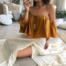 Off Shoulder Top Summer Sexy Women Half Sleeve Solid Blouse Ladies Casual Tops Roupa Feminina Blusa Feminina#121
