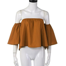 Off Shoulder Top Summer Sexy Women Half Sleeve Solid Blouse Ladies Casual Tops Roupa Feminina Blusa Feminina#121