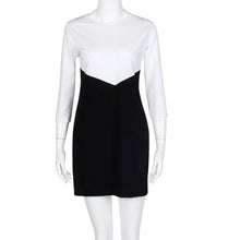 Office Dress Ladies Patchwork Women Autumn Mini Dress Loose Basic Wear Casual Dress Vestidos De Mujer#B12