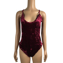 One Piece Jumpsuit Vintage Velvet Women Sleeveless Bodysuit Sexy Backless Romper Halter Jumpsuit#112
