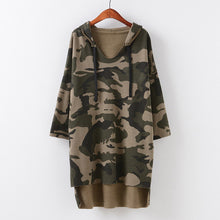 Oversize Long Women Hoodies Sweatshirts Camouflage Casual Candy Color Autumn Pullovers Felpa Donna#A11