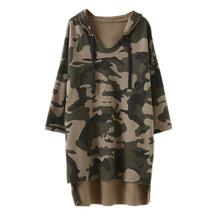 Oversize Long Women Hoodies Sweatshirts Camouflage Casual Candy Color Autumn Pullovers Felpa Donna#A11