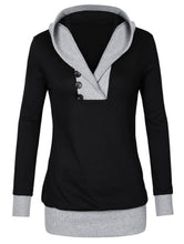 Patchwork V-Neck Full Sleeve Buttons Long Blouse Low-cut Women 2016 Autumn New Arrival Sexy Blouse Shirt Casual Fall Women Tops
