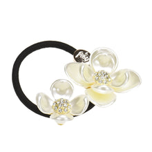 Pearls Diamond Flower Hair Band Rope Scrunchie Ponytail Holder