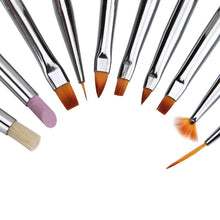 Perfect for professional nail salon 10Pcs Different Sizes Copper Handle Nail Art Brush Set Design Nail Brushes Anne